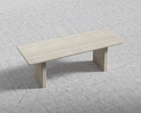 Tiberius Table - 82", White Travertine