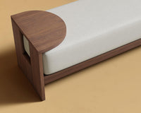 Tola Bench - Walnut Stain, Modern Felt - Alesund