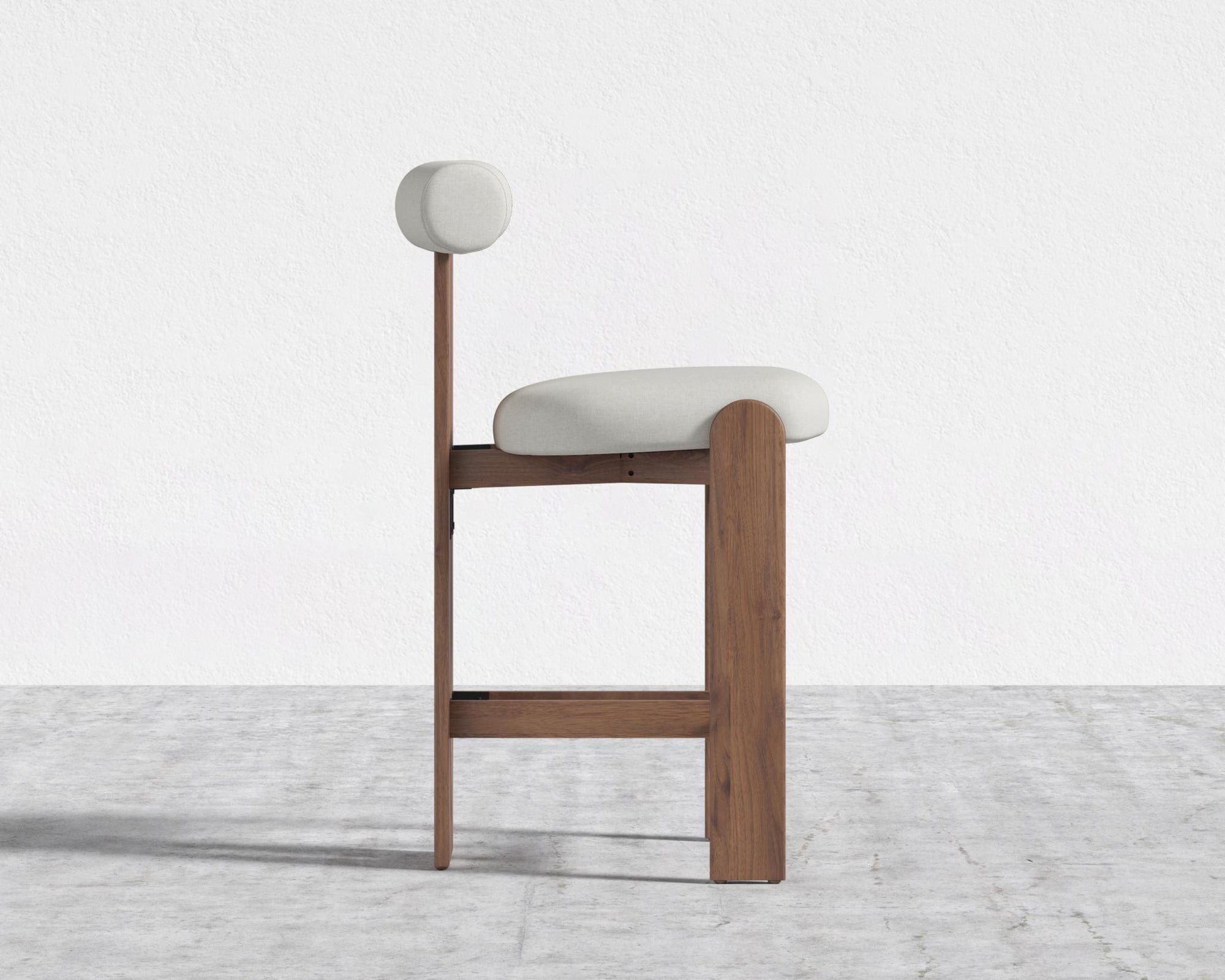 Tola Counter Stool - Walnut Stain, Modern Felt - Alesund