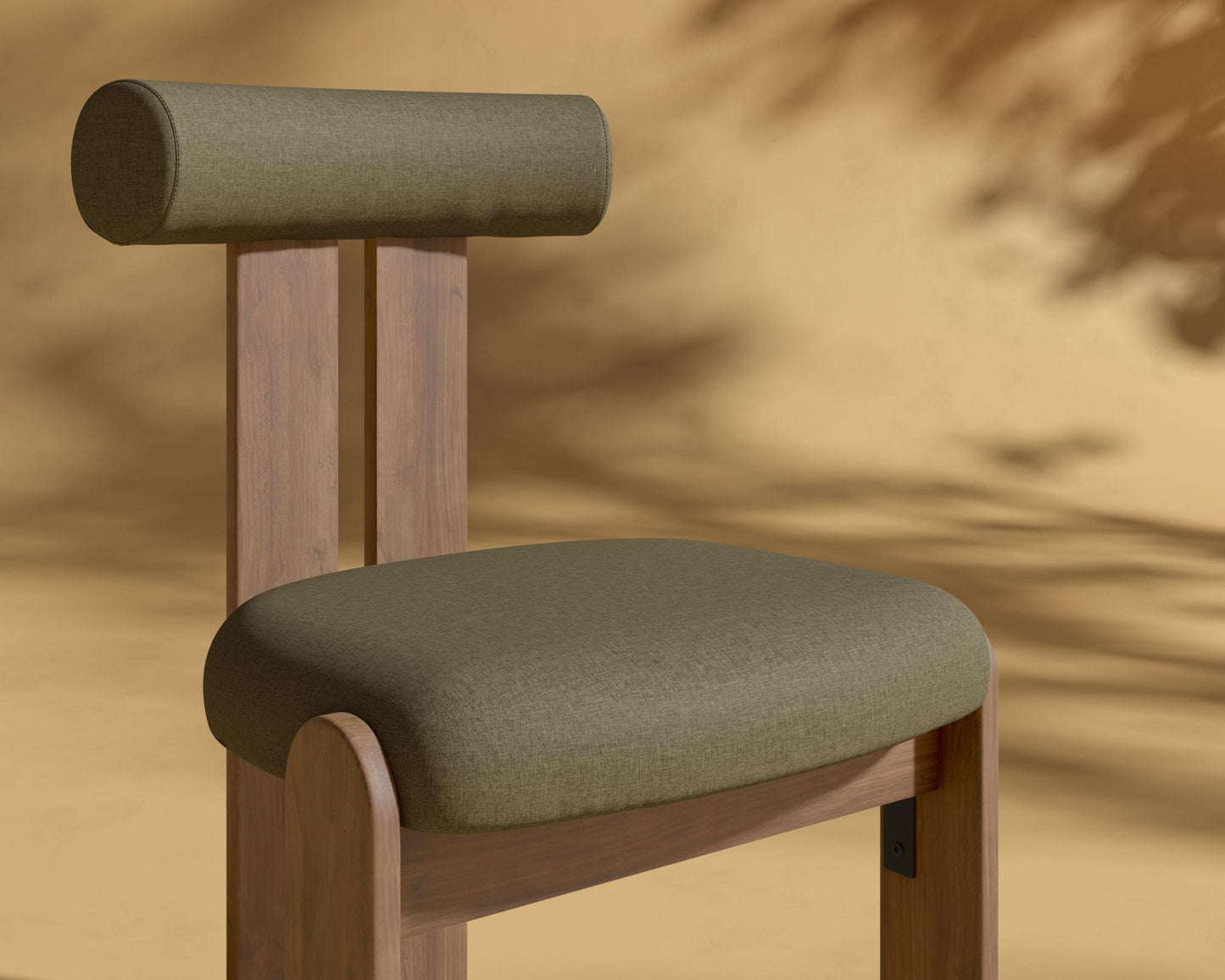 Tola Outdoor Dining Chair - Outdoor Fabric - Fresco, Walnut Acacia