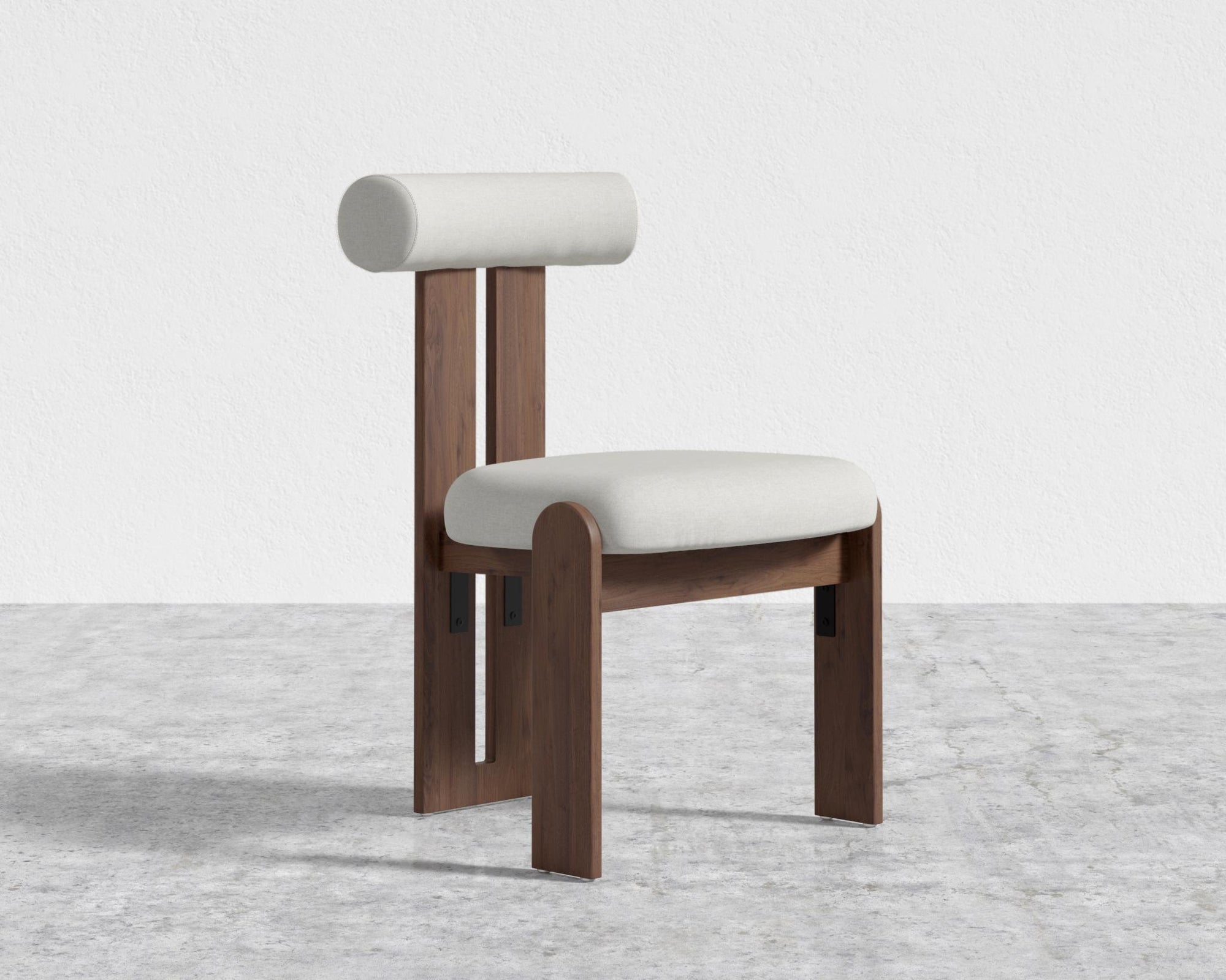 Tola Dining Chair - Walnut Stain, Modern Felt - Alesund