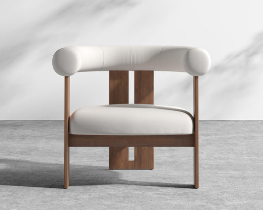 Tola Outdoor Lounge Chair - Walnut Acacia, Outdoor Fabric - Palisades