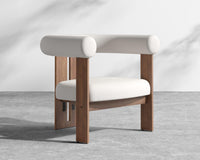 Tola Outdoor Lounge Chair - Walnut Acacia, Outdoor Fabric - Palisades