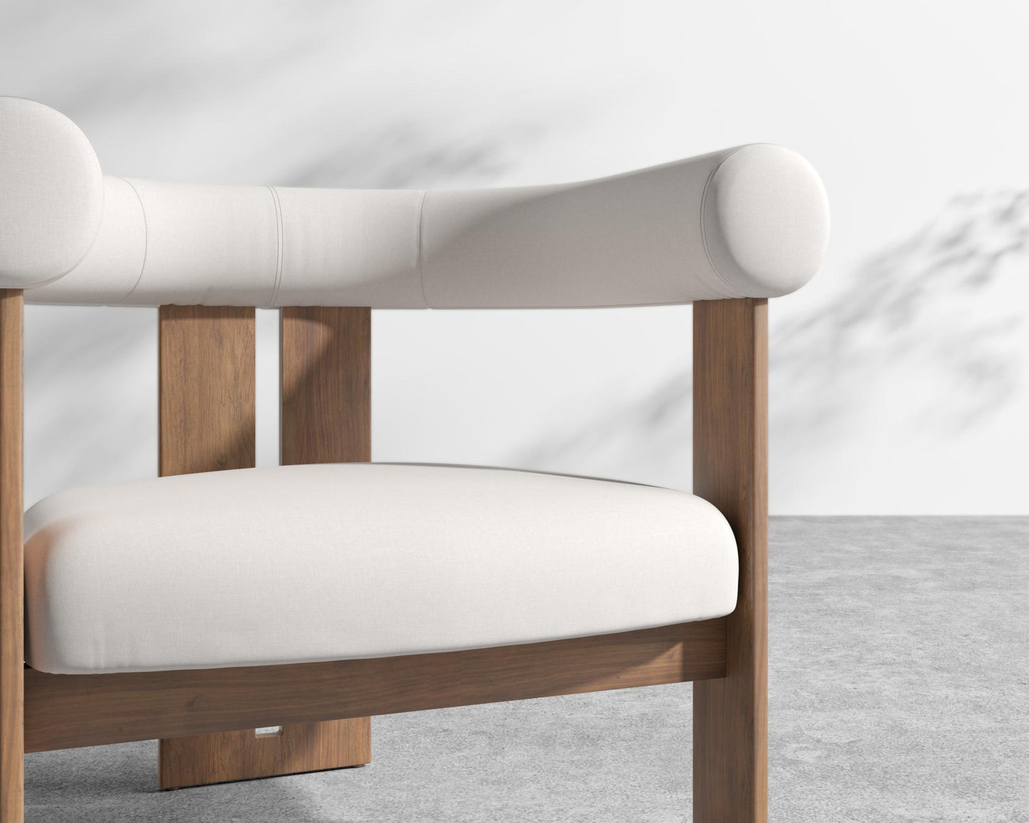 Tola Outdoor Lounge Chair - Walnut Acacia, Outdoor Fabric - Palisades