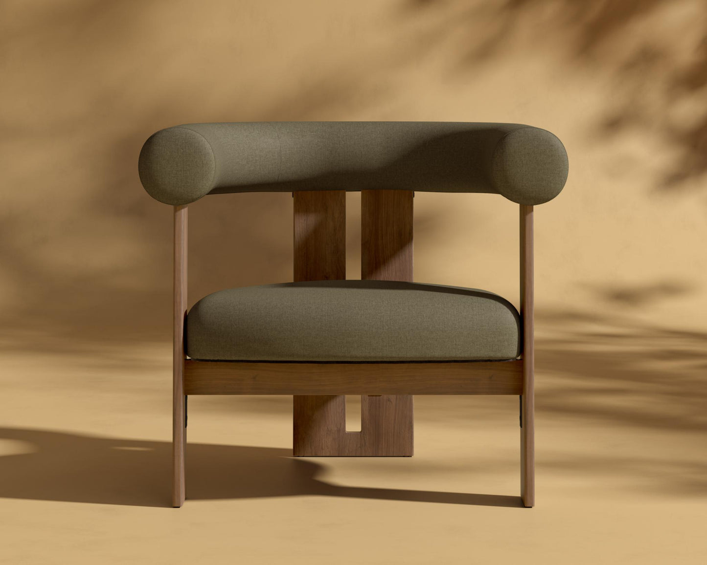 Tola Outdoor Lounge Chair - Outdoor Fabric - Fresco, Walnut Acacia