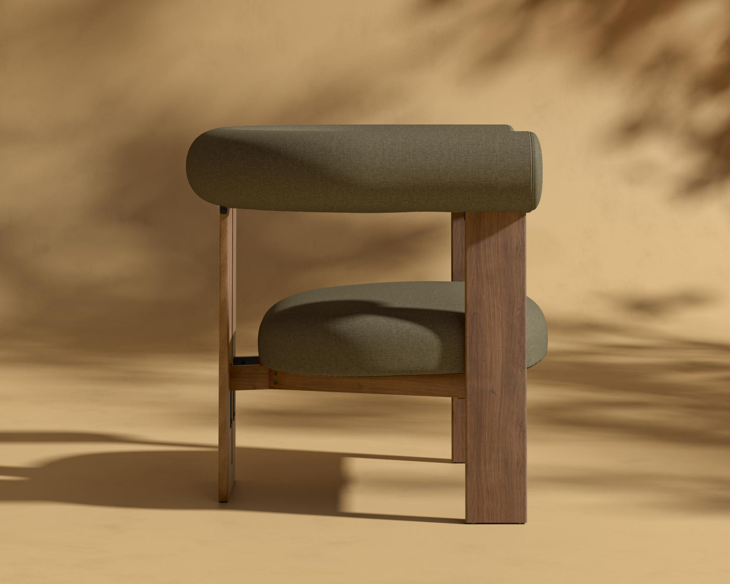 Tola Outdoor Lounge Chair - Outdoor Fabric - Fresco, Walnut Acacia