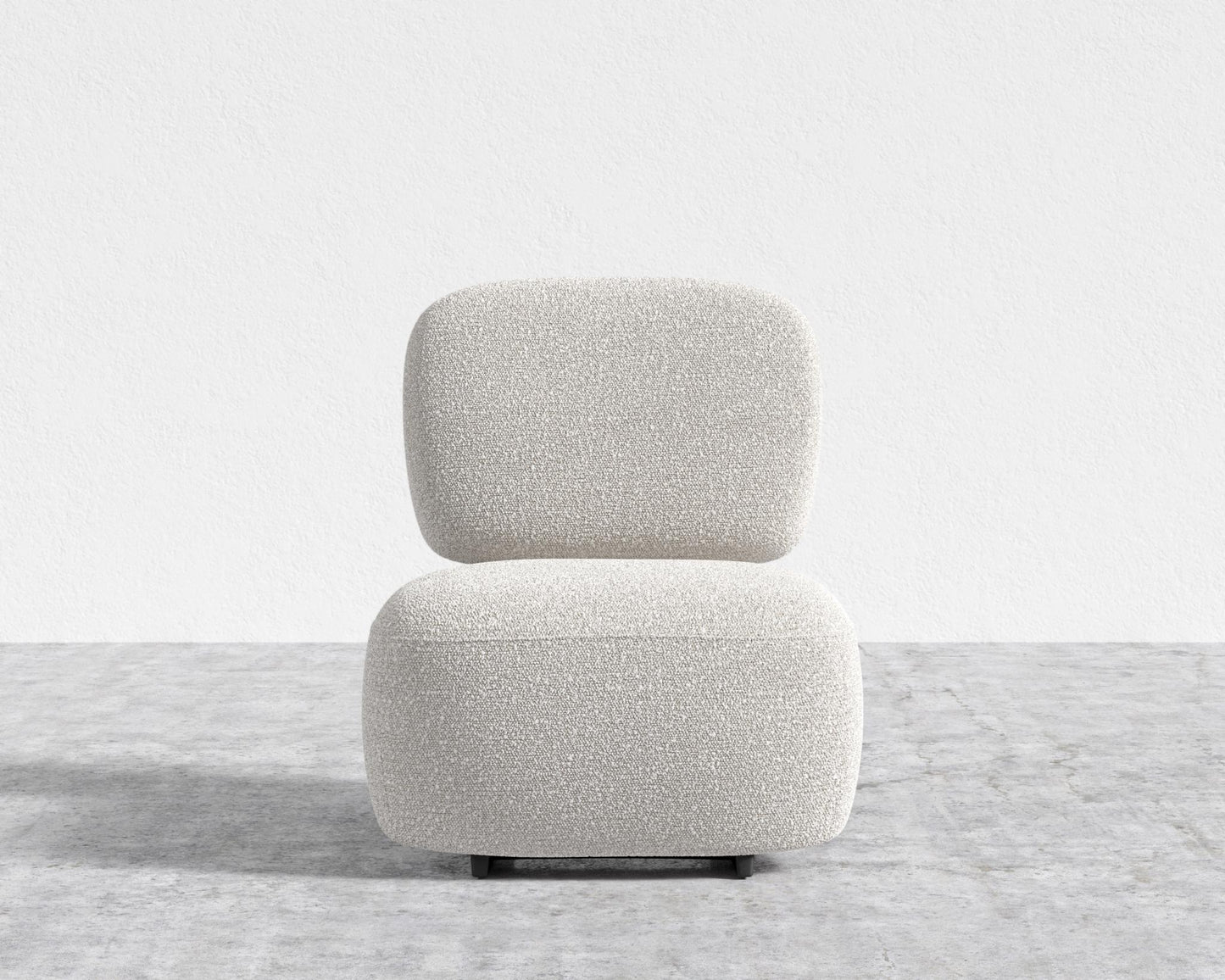 Toro Lounge Chair - Chatou Bouclé - Pearl, Ebony