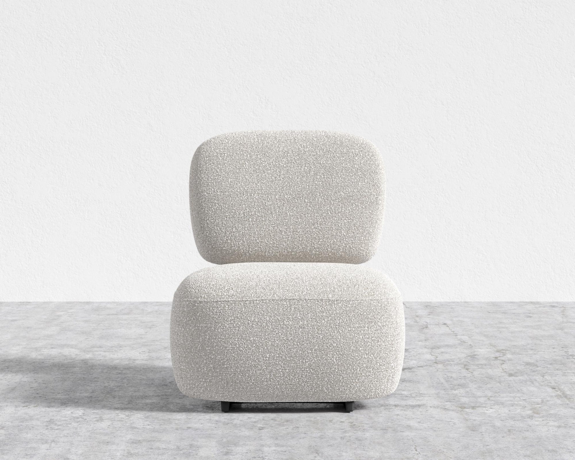 Toro Lounge Chair - Chatou Bouclé - Pearl, Ebony