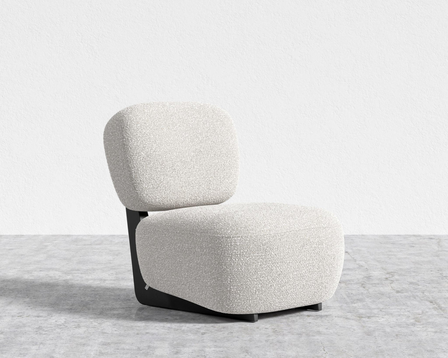 Toro Lounge Chair - Chatou Bouclé - Pearl, Ebony