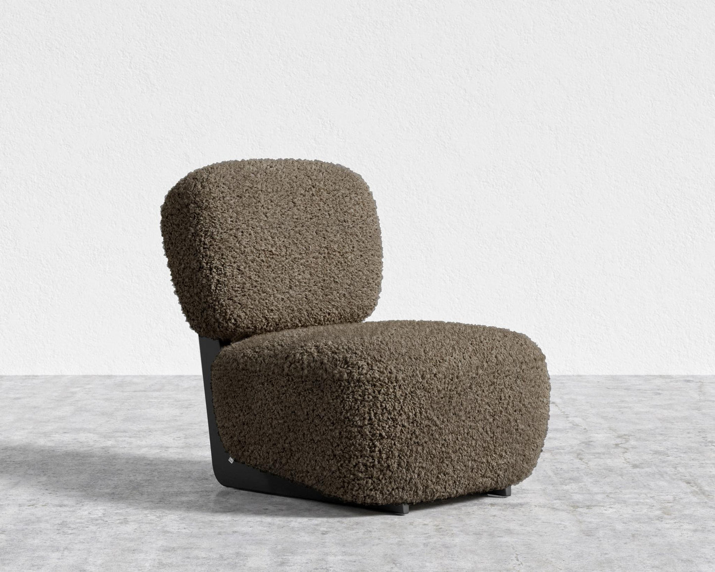 Toro Lounge Chair - Ebony, Shearling - Espresso