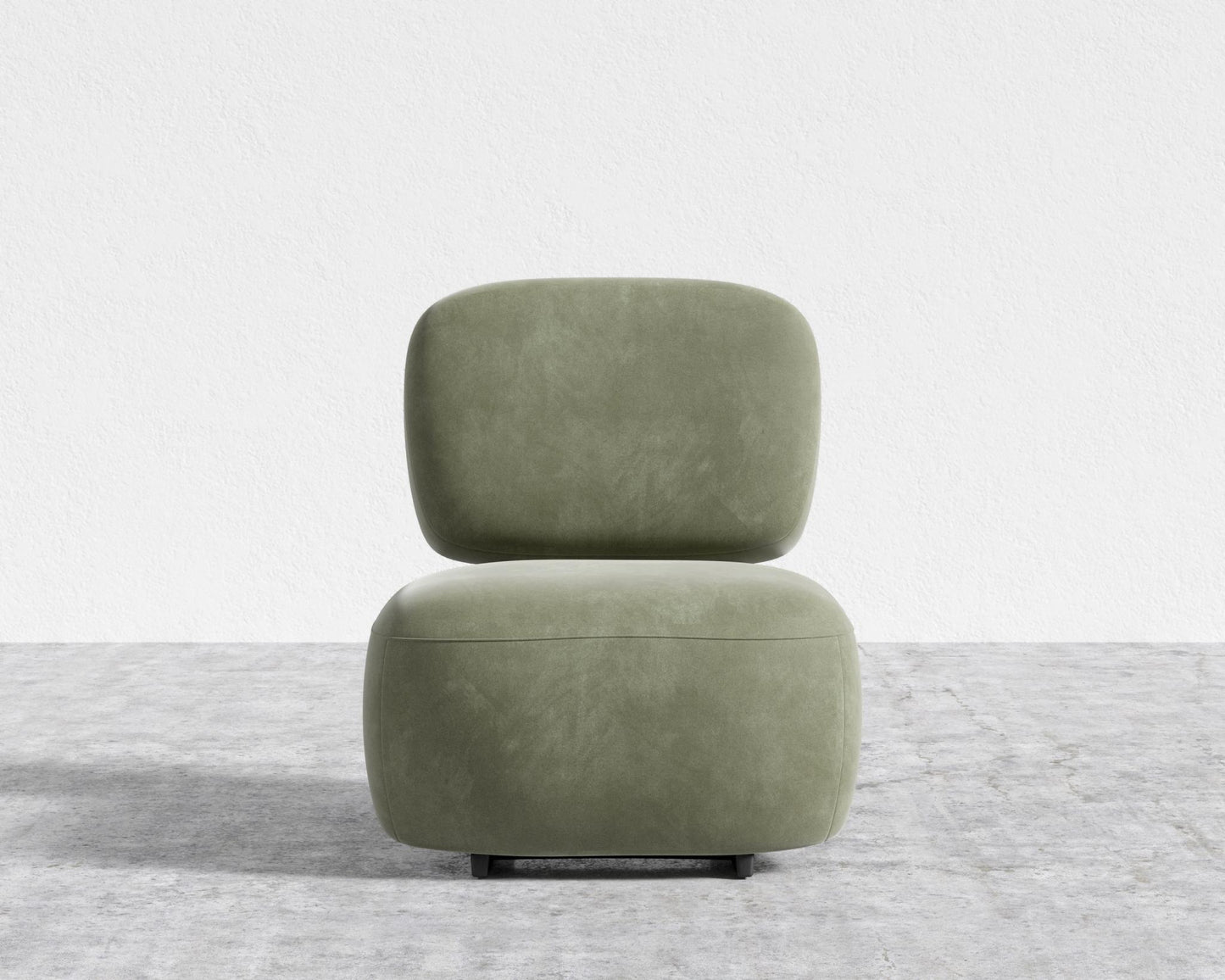 Toro Lounge Chair - Venice Vegan Suede - Sage, Ebony