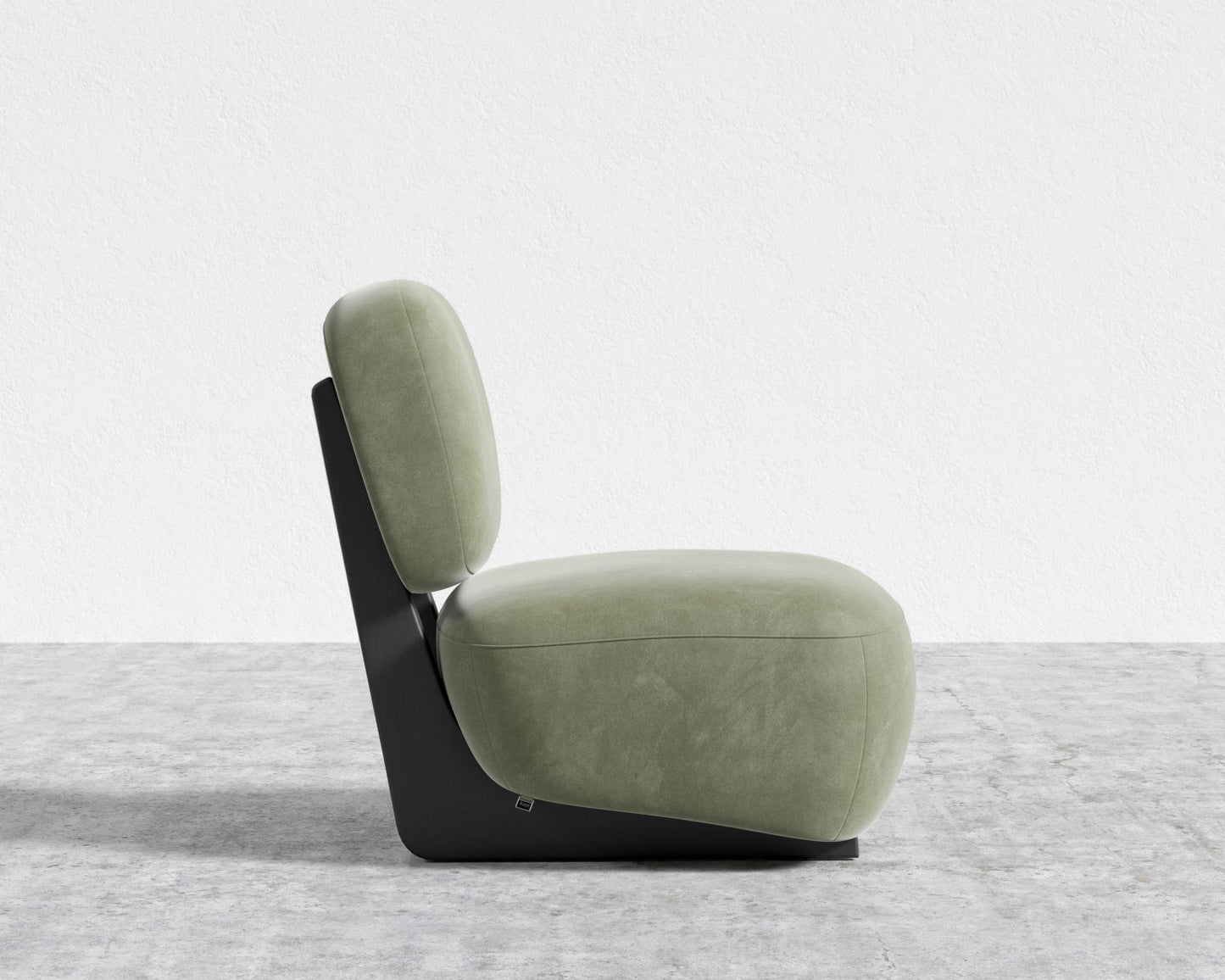 Toro Lounge Chair - Venice Vegan Suede - Sage, Ebony