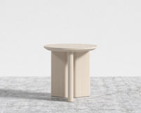 Trio Side Table - Washed Natural Oak Veneer - Straight Grain