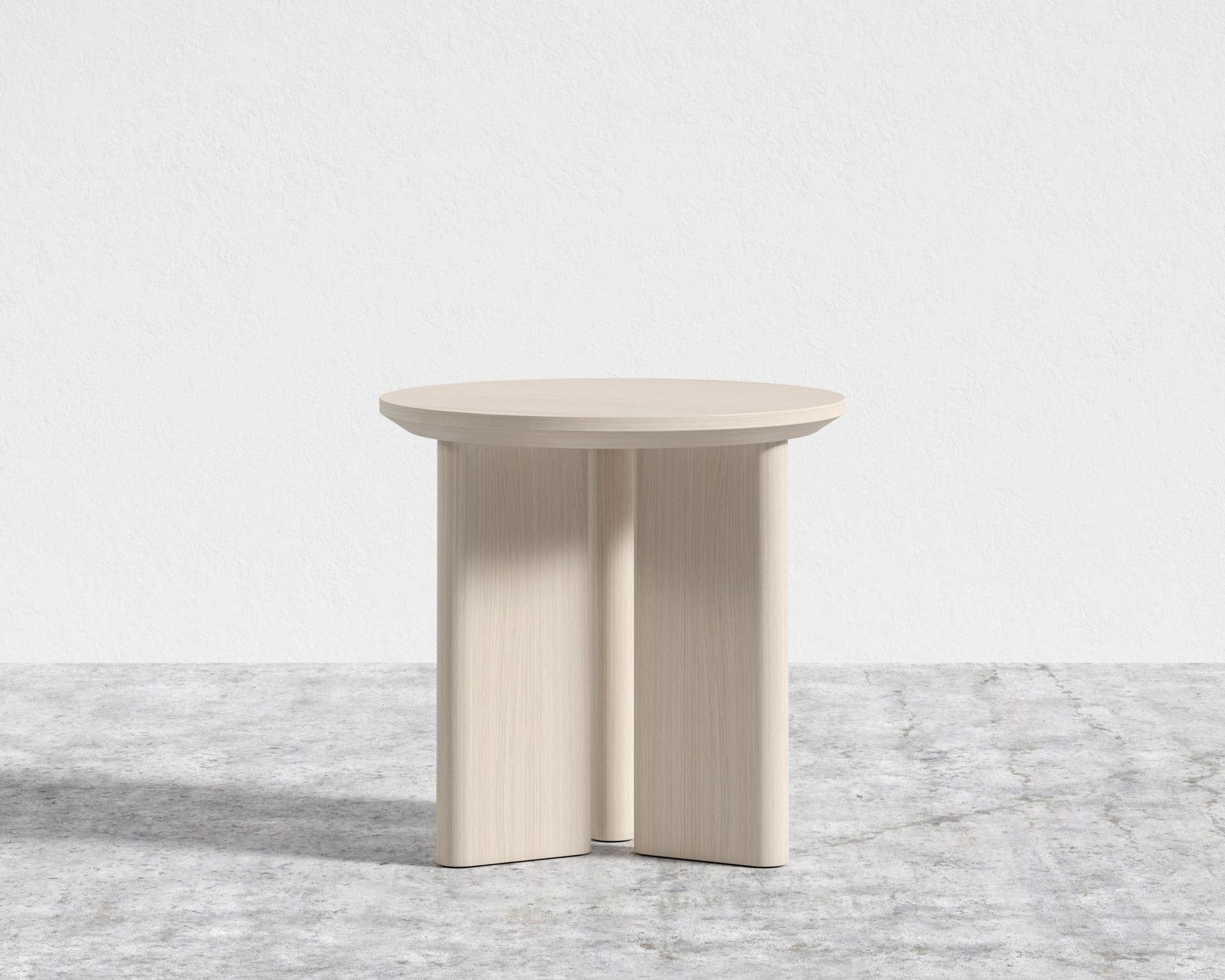 Trio Side Table - Washed Natural Oak Veneer - Straight Grain