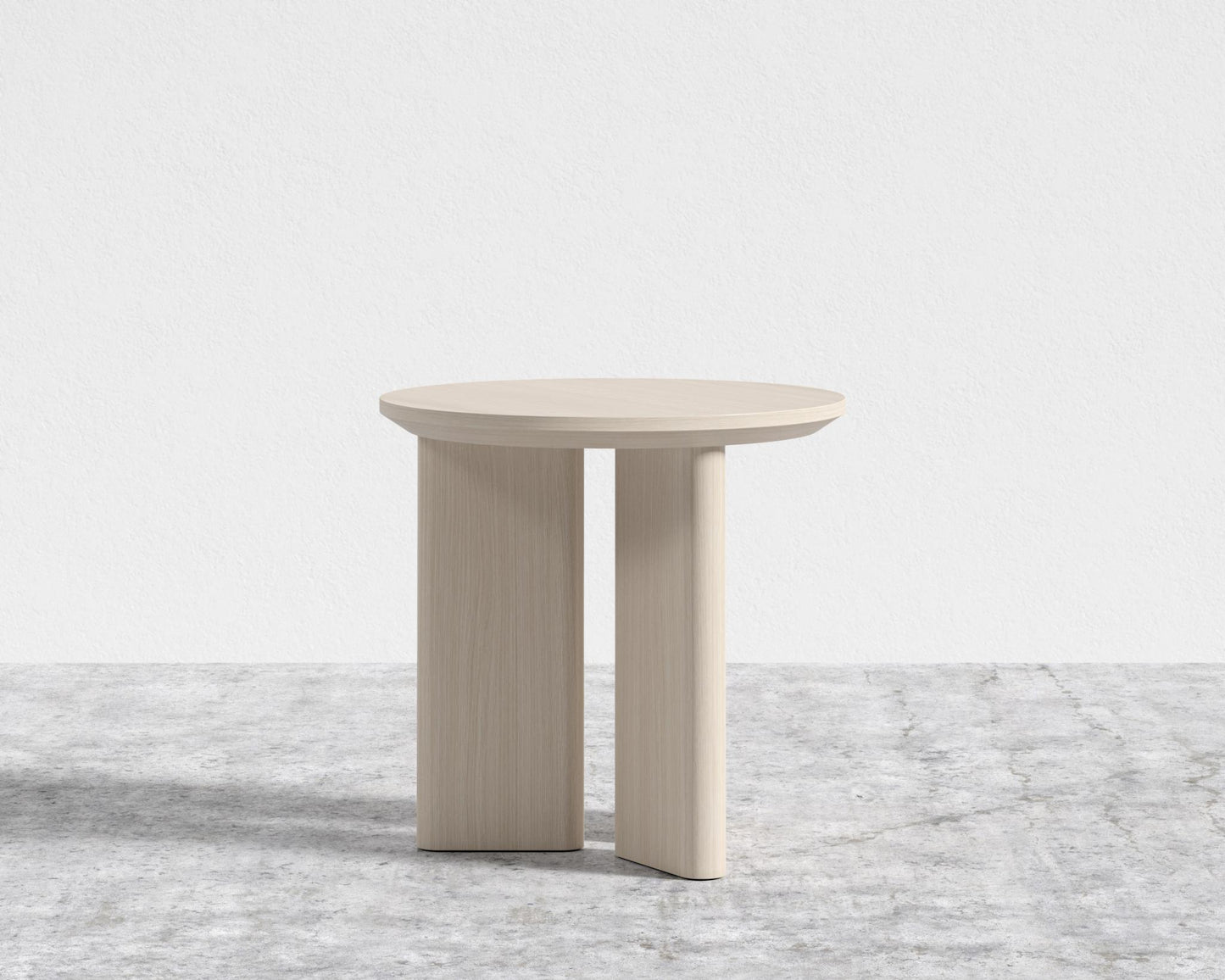 Trio Side Table - Washed Natural Oak Veneer - Straight Grain