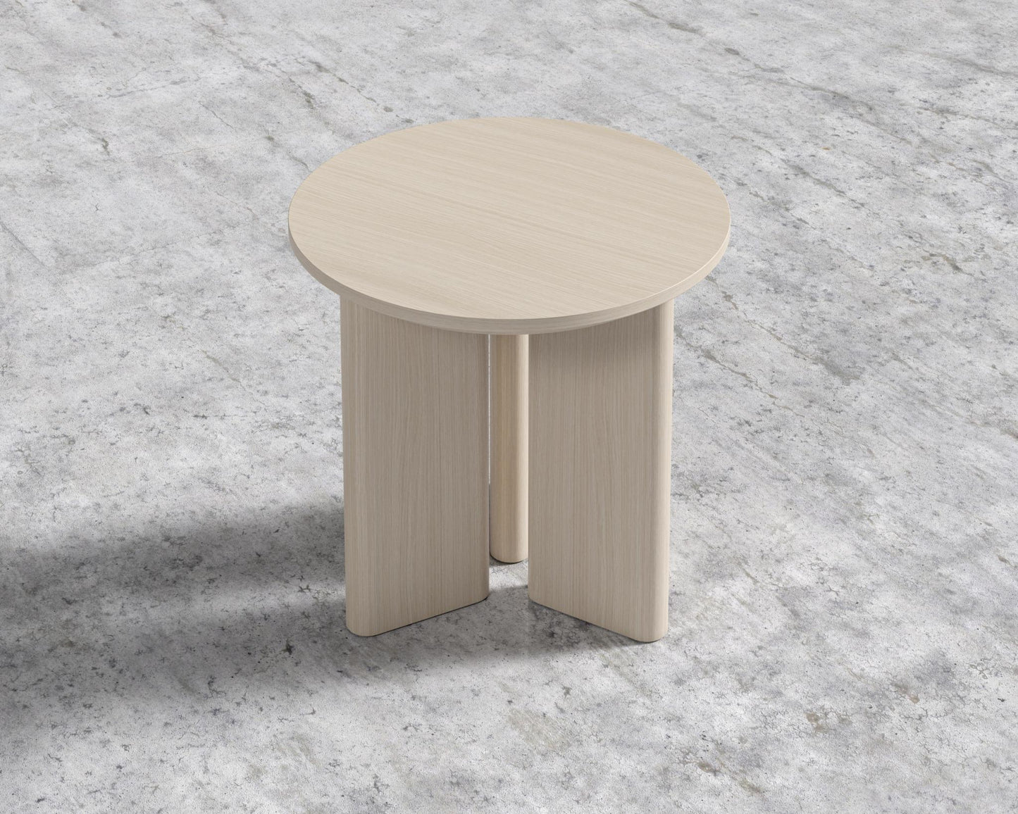 Trio Side Table - Washed Natural Oak Veneer - Straight Grain