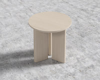 Trio Side Table - Washed Natural Oak Veneer - Straight Grain