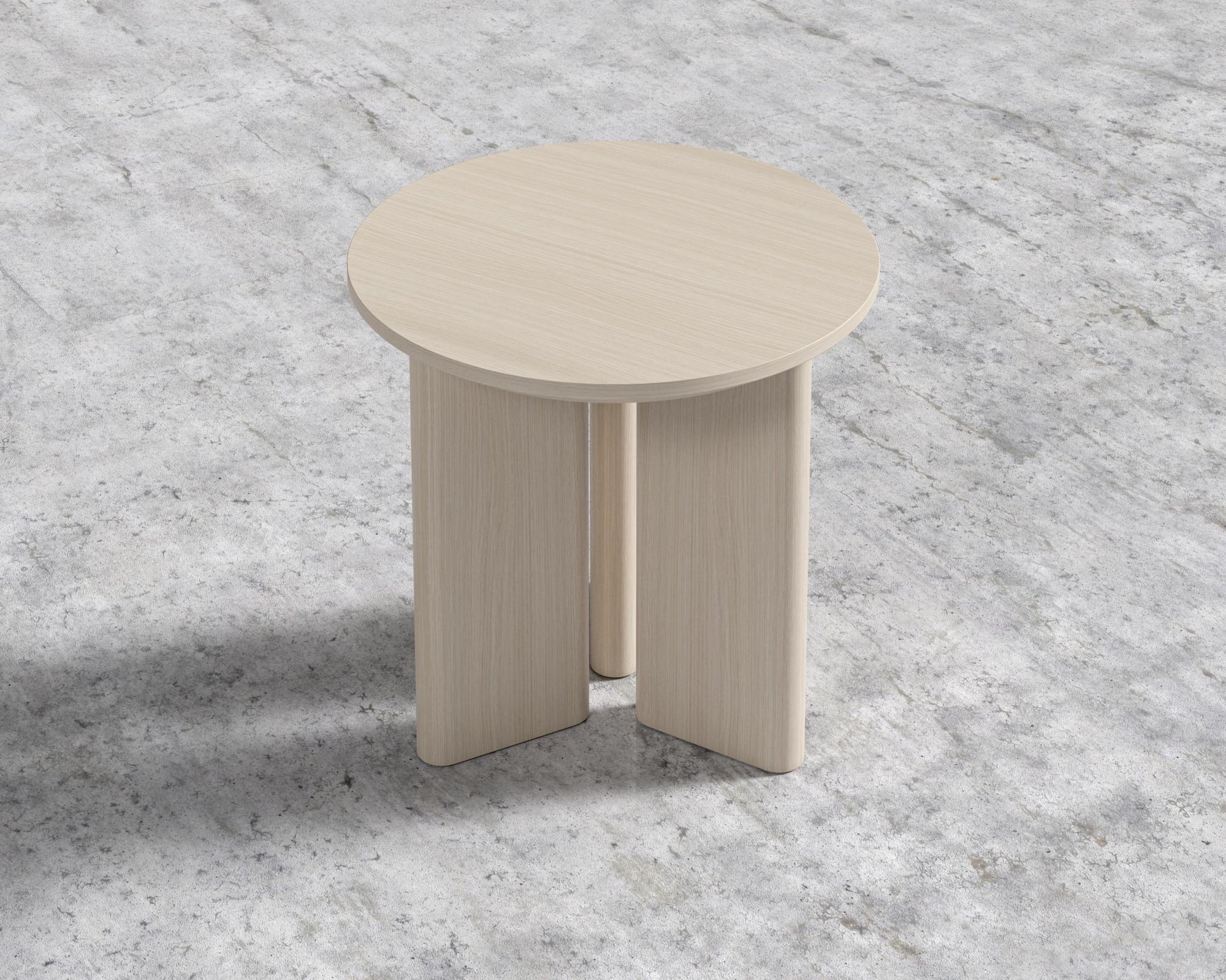 Trio Side Table - Washed Natural Oak Veneer - Straight Grain