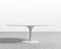 Tulip Dining Table - Oval - White Lacquer
