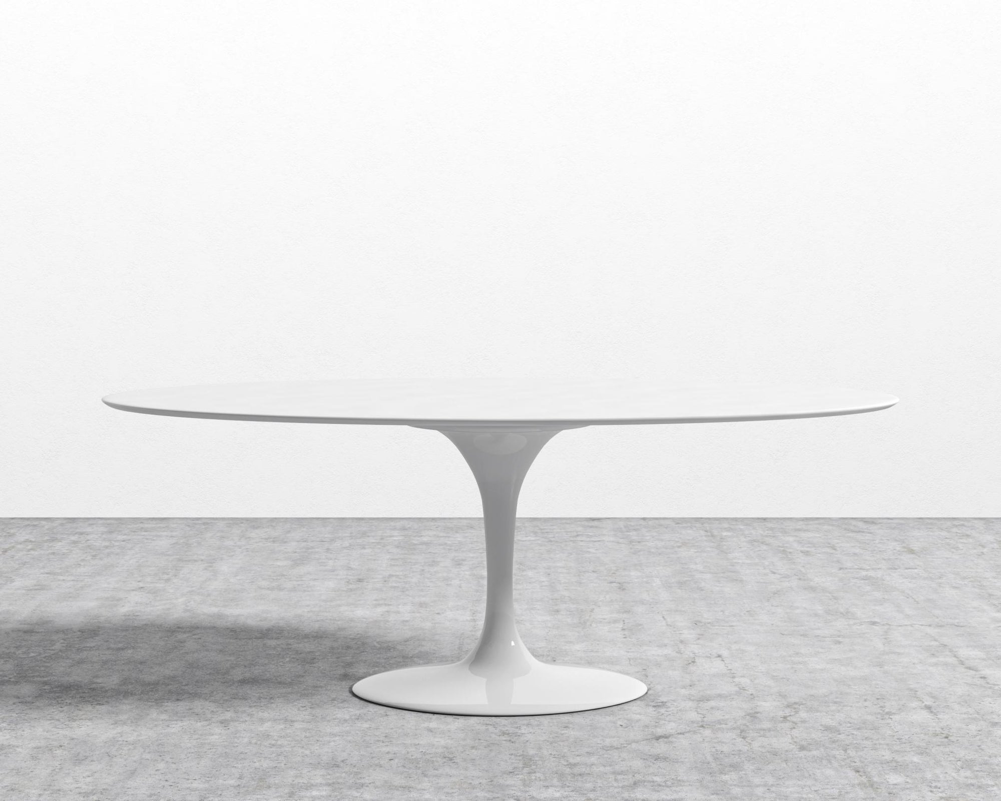 Tulip Dining Table - Oval - White Lacquer