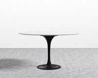 Tulip Table Round - Lacquer - Black, White Lacquer, 40" | 102cm