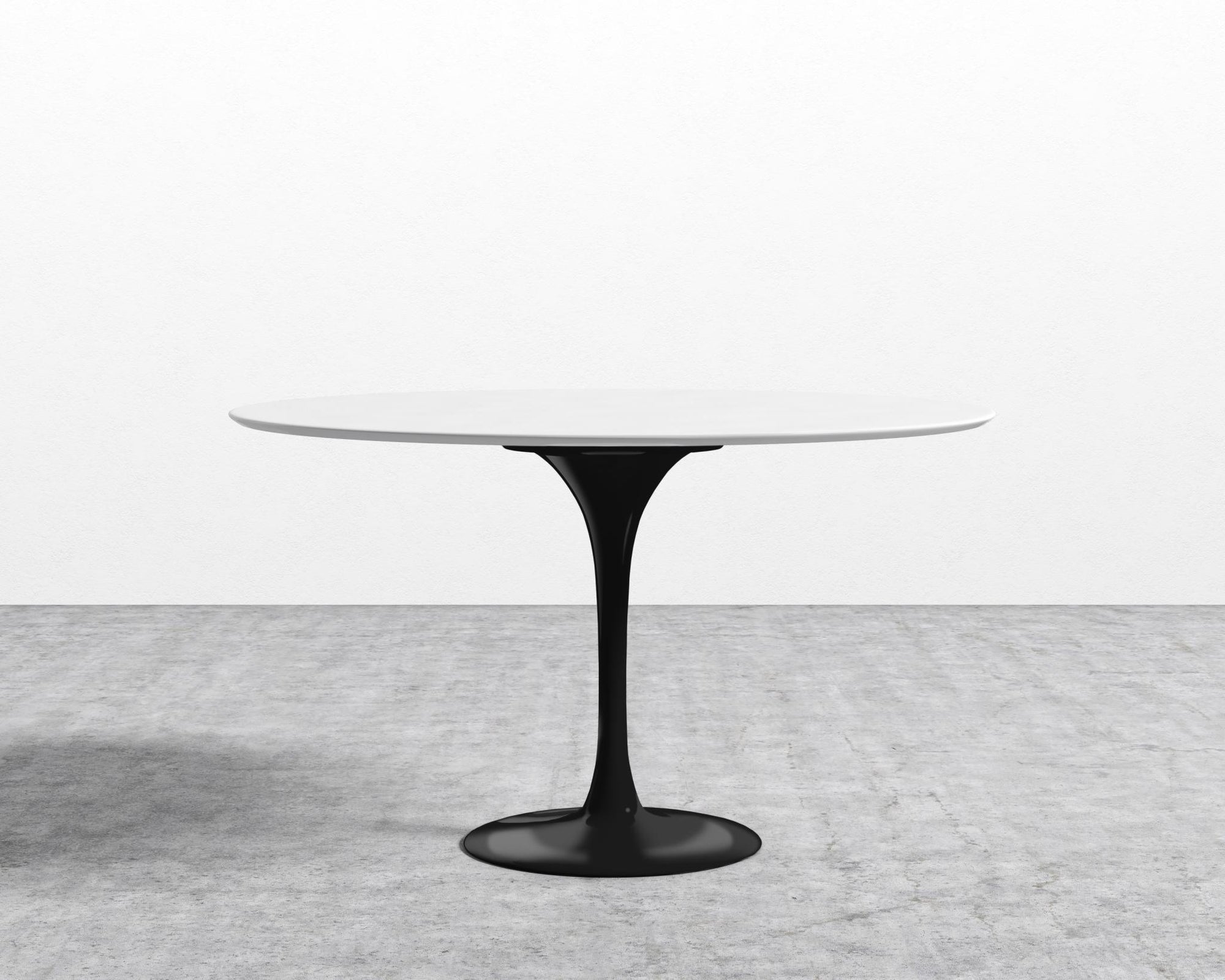 Tulip Table Round - Lacquer - Black, White Lacquer, 40" | 102cm