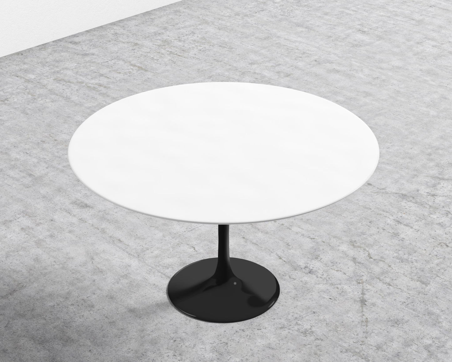 Tulip Table Round - Lacquer - Black, White Lacquer, 40" | 102cm