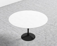 Tulip Table Round - Lacquer - Black, White Lacquer, 40" | 102cm