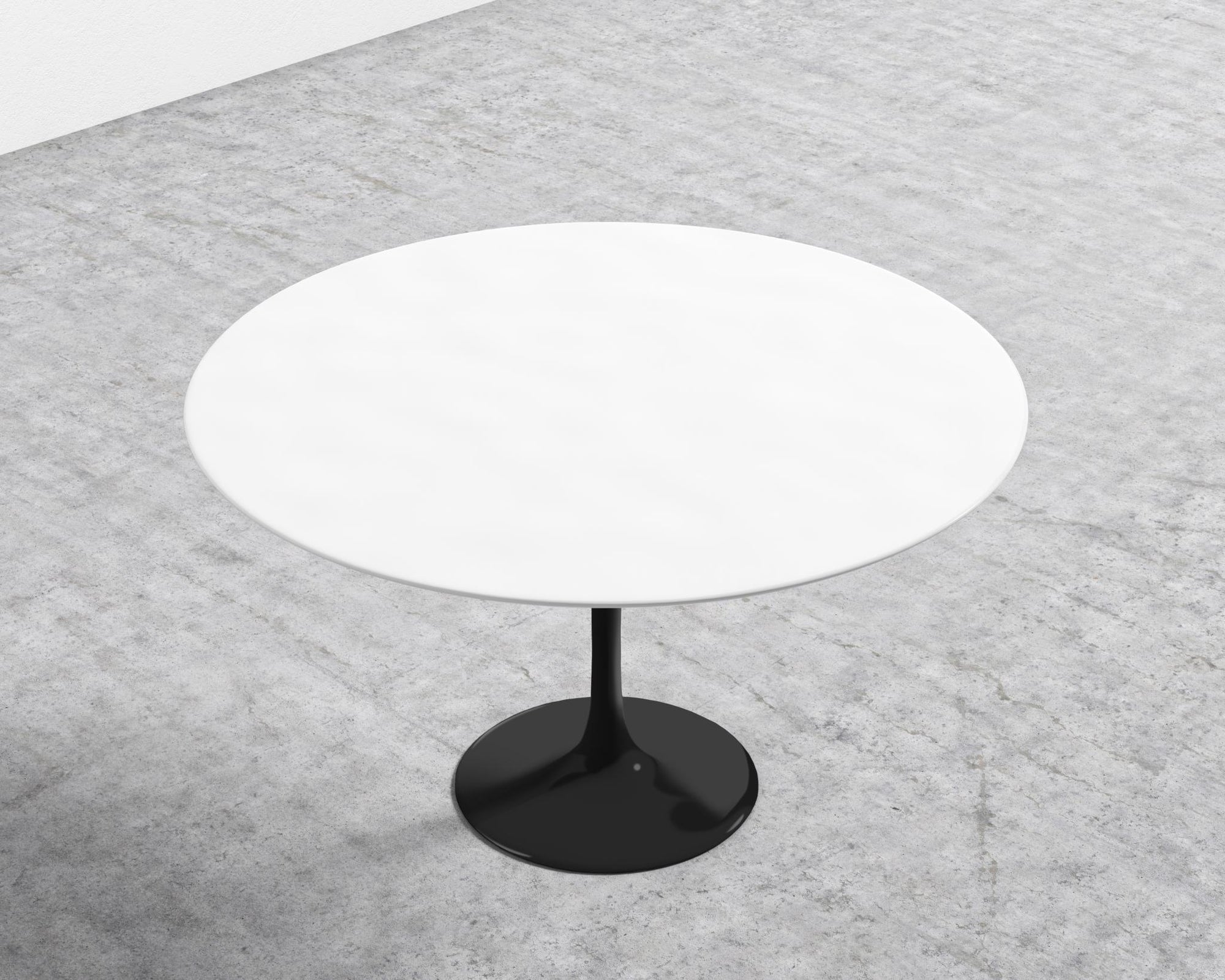 Tulip Table Round - Lacquer - Black, White Lacquer, 40" | 102cm