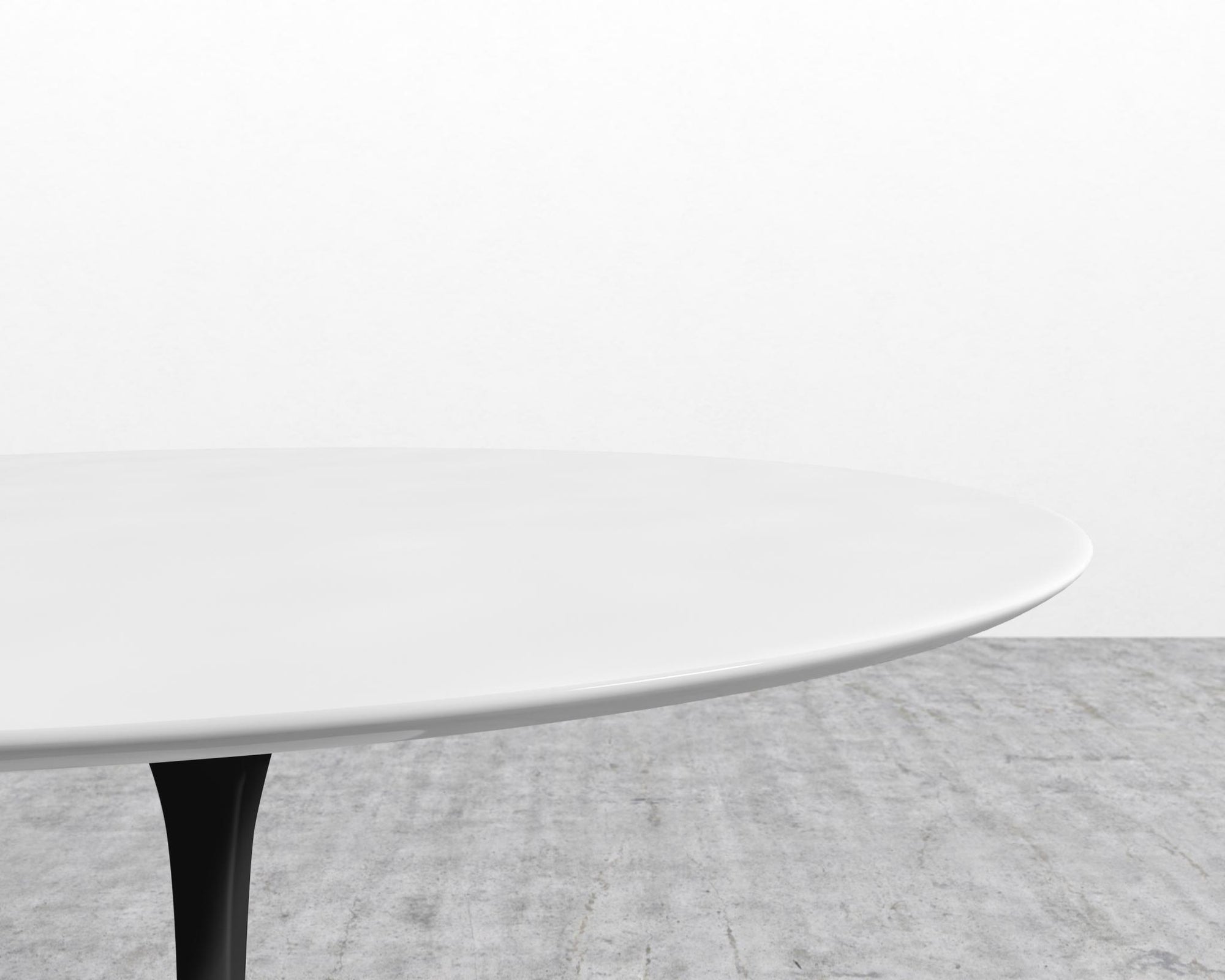 Tulip Table Round - Lacquer - Black, White Lacquer, 40" | 102cm