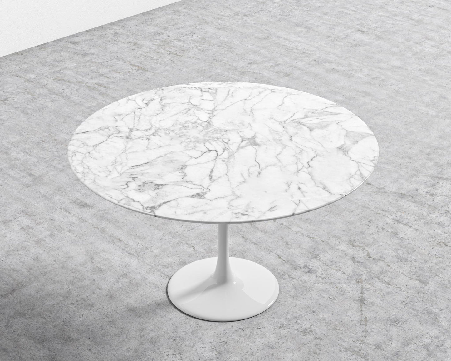 Tulip Table Round - Carrara - White, Surface - White Carrara Marble, 40" | 102cm
