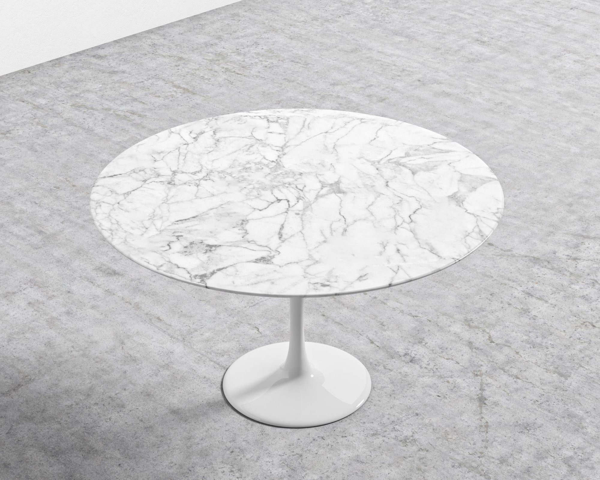 Tulip Table Round - Carrara - White, Surface - White Carrara Marble, 40" | 102cm