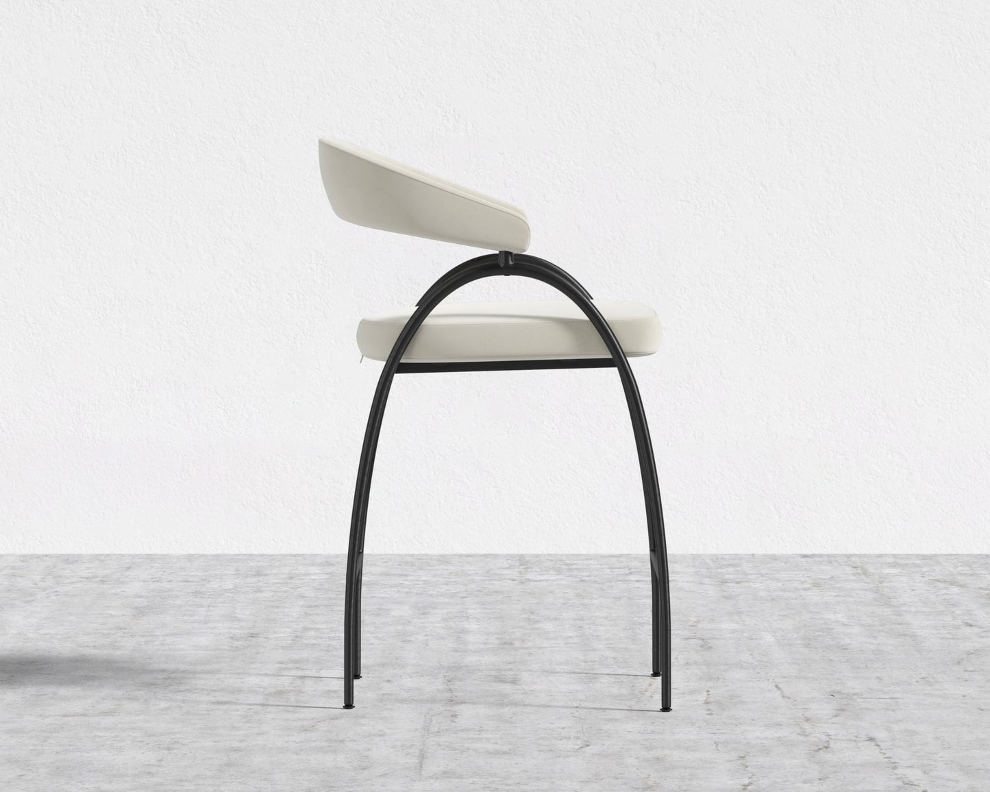 Uma Counter Stool - Black - Uma, Plush Velvet - Cloud