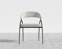 Uma Dining Chair - Black - Uma, Chatou Bouclé - Pearl