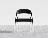 Uma Dining Chair - Black - Uma, Plush Velvet - Black