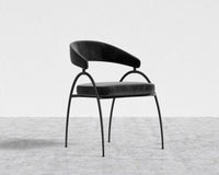 Uma Dining Chair - Black - Uma, Plush Velvet - Black