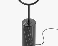 Uma Floor Lamp - Matte Black w/ Black Marble