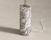 Uma Floor Lamp (Black Label) - Antique Brushed Brass w/ Viola Marble