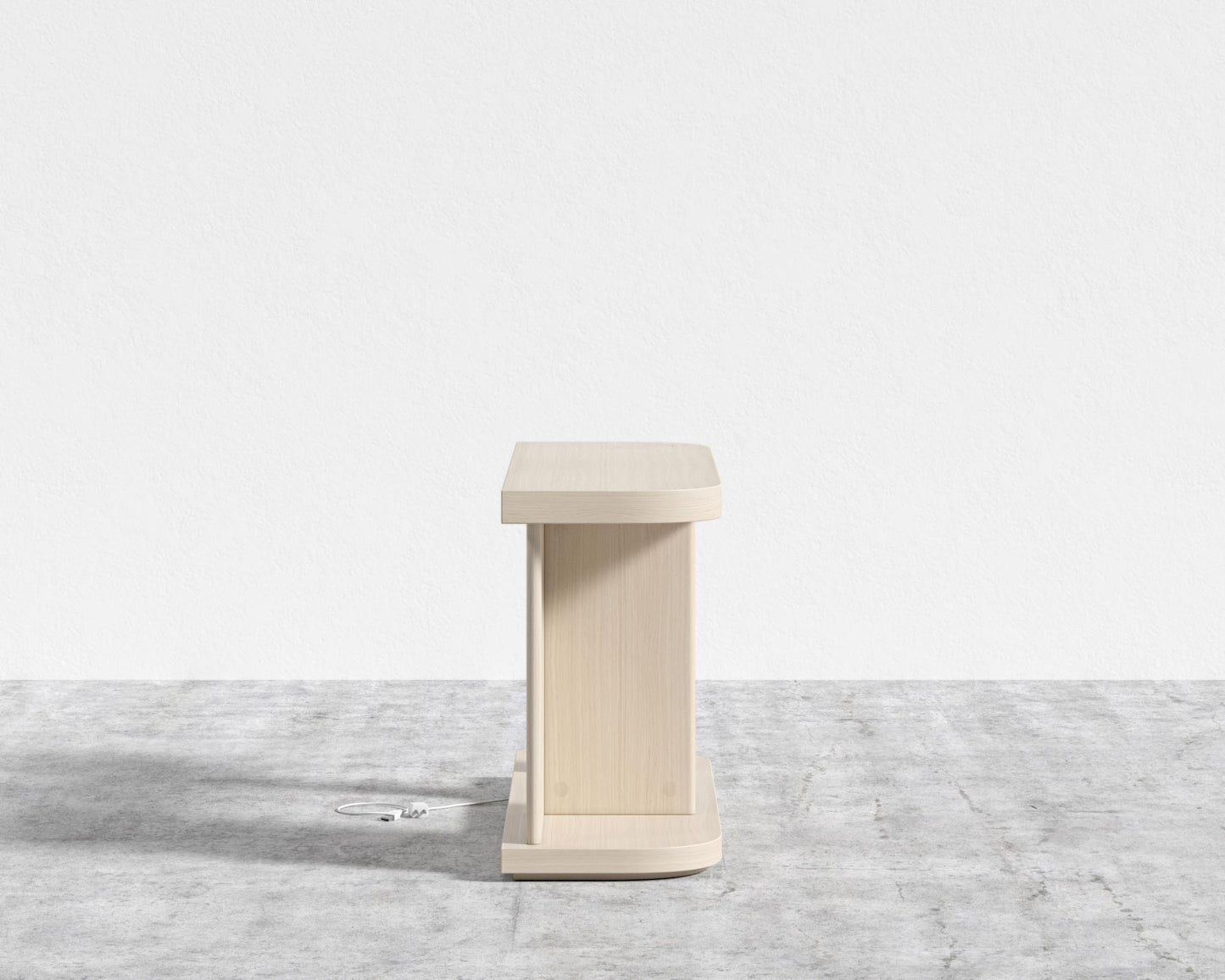 Uni End Table - Washed Natural Oak Veneer - Straight Grain