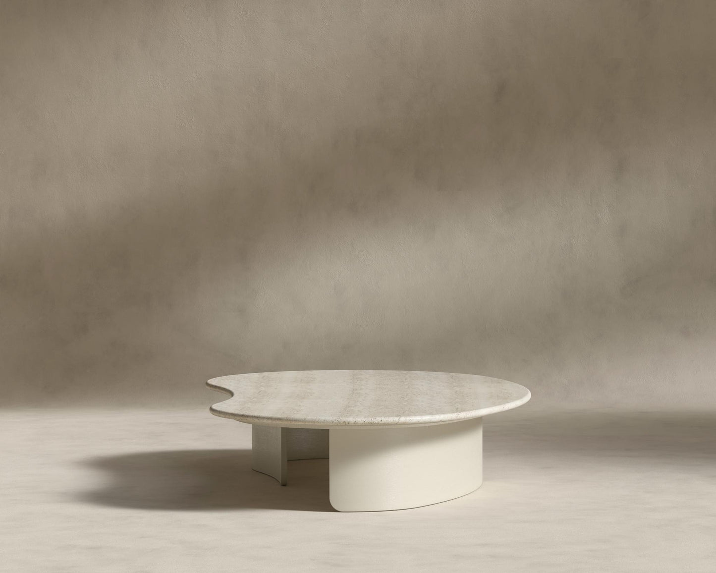 Valerian Coffee Table - Surface - White Carrara Marble, Alabaster Matte Lacquer with Grain
