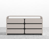 Vienna Dresser - Alabaster Matte Lacquer w/ Black Oak Veneer