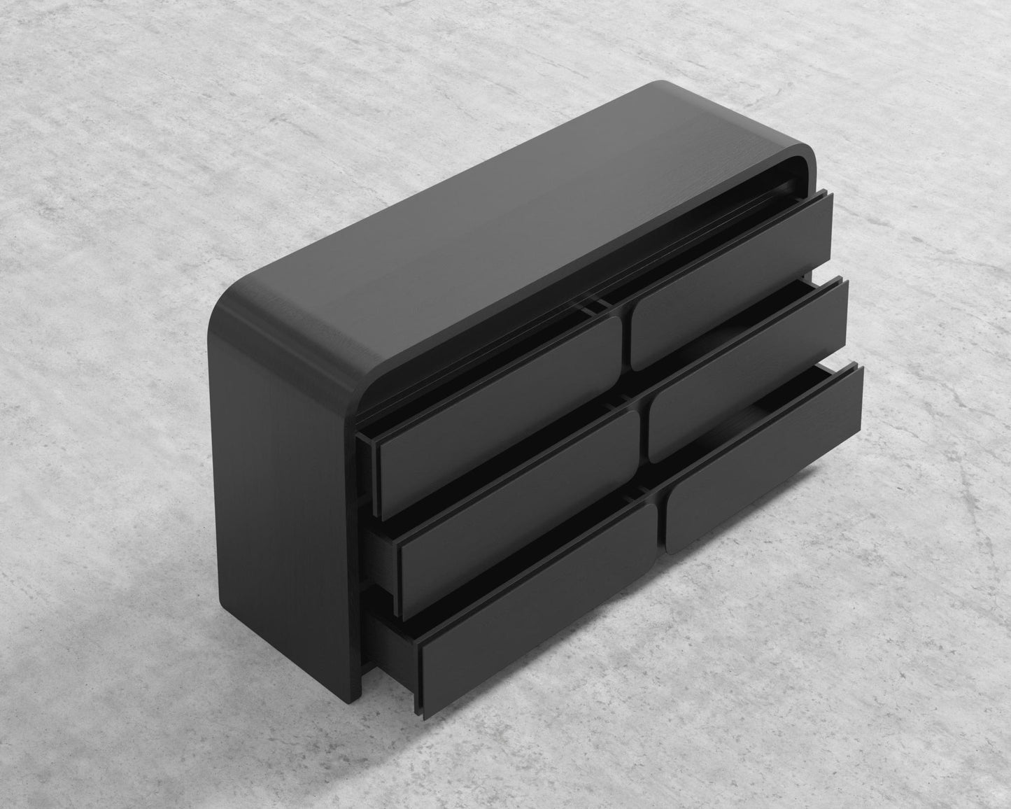 Vienna Dresser - Ebony w/ Black Oak Veneer	