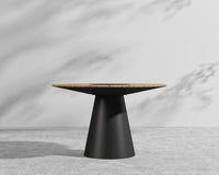 Winston Outdoor Dining Table - Teak, Black, 48" | 122cm