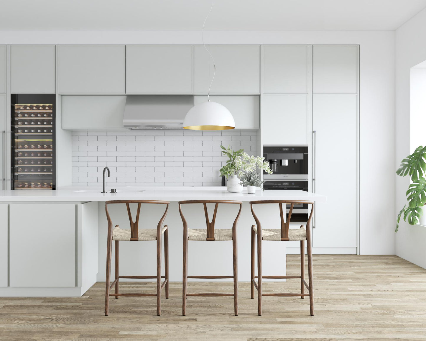 Wishbone Counter Stool - Walnut