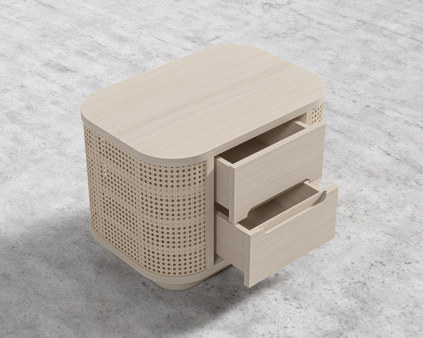 Wishbone Nightstand - Washed Natural Oak