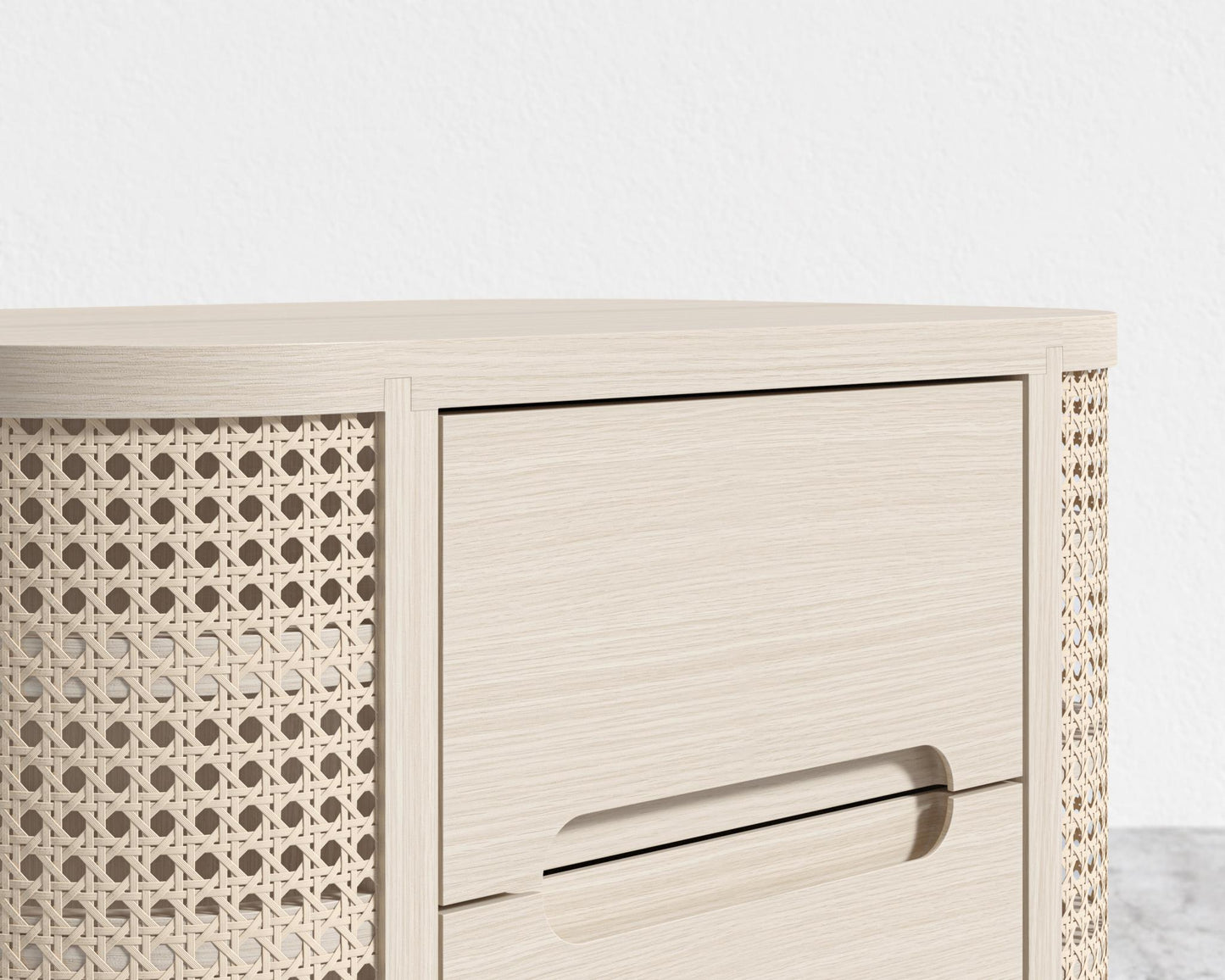 Wishbone Nightstand - Washed Natural Oak