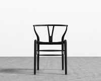 Wishbone Chair - Seat Color - Black Seat Cord, Ebony
