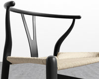 Wishbone Chair - Seat Color - Black Seat Cord, Ebony