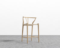 Wishbone Counter Stool - Natural, Seat Color - Natural Seat Cord