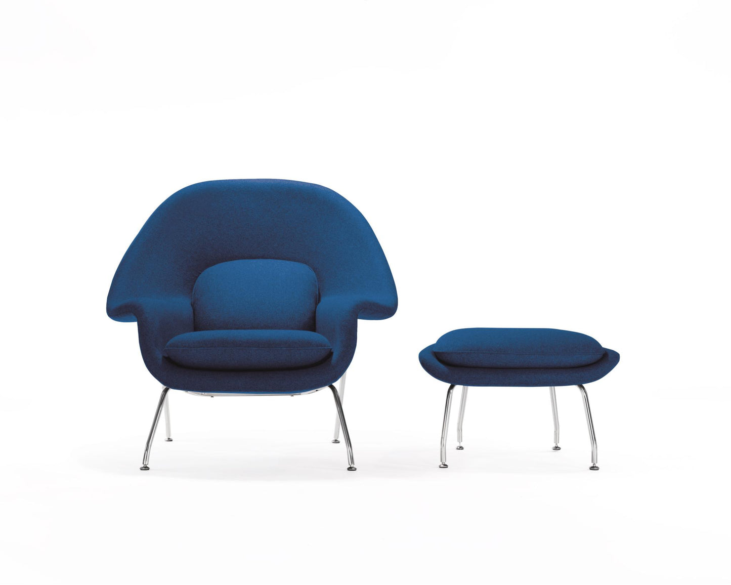 Womb Chair and Ottoman - Premium Cashmere Wool - Aegean
